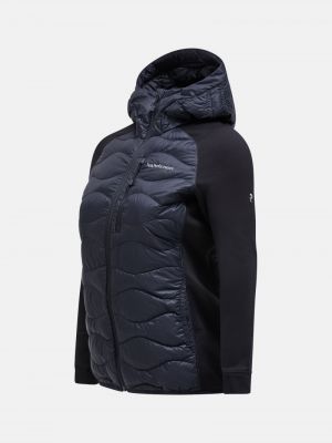Péřová bunda s kapucí Peak Performance černá