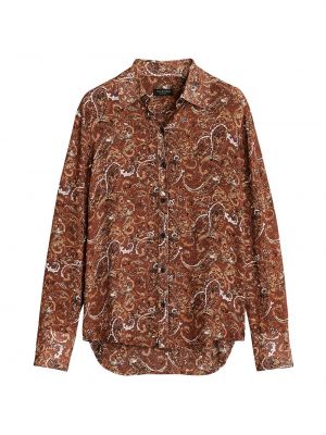 Рубашка с узором пейсли Rag & Bone коричневая