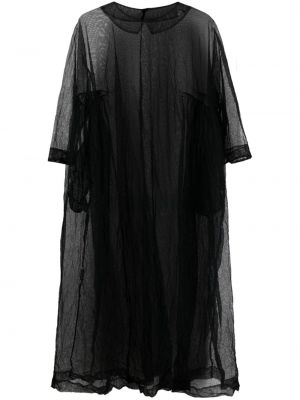 Priehľadné večerné šaty Daniela Gregis čierna