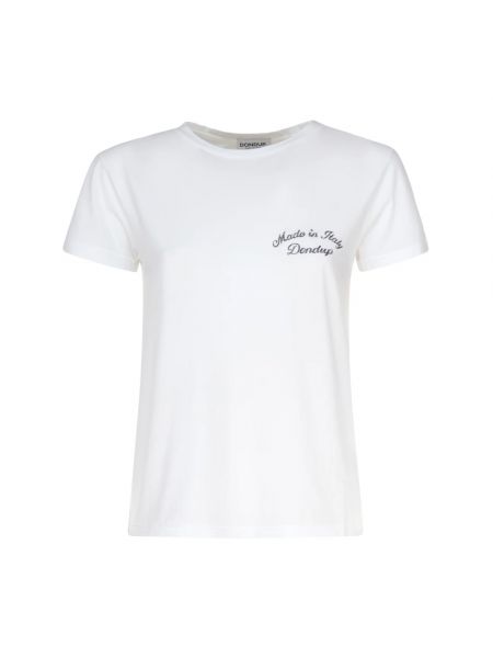 T-shirt aus baumwoll mit kurzen ärmeln Dondup weiß