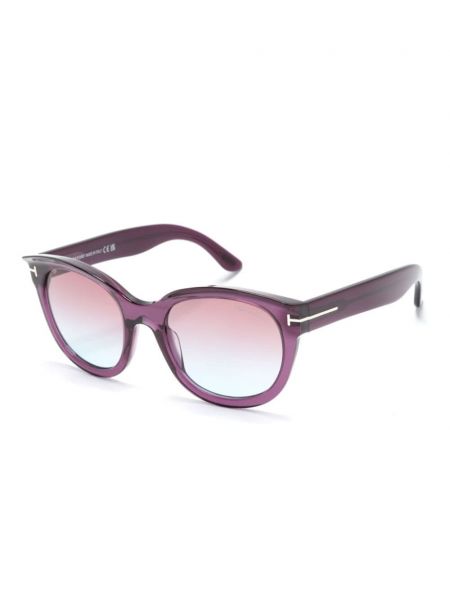Okulary przeciwsłoneczne oversize Tom Ford Eyewear fioletowe