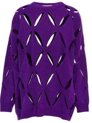 Vilnonis megztinis Valentino violetinė