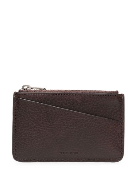 Portefeuille en cuir The Row marron