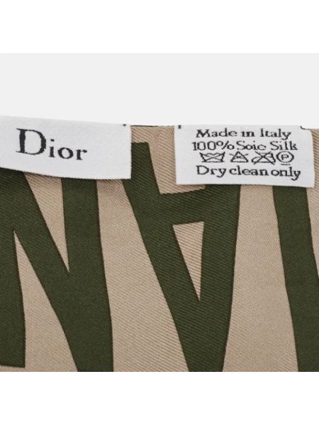 Bufanda de seda retro Dior Vintage verde