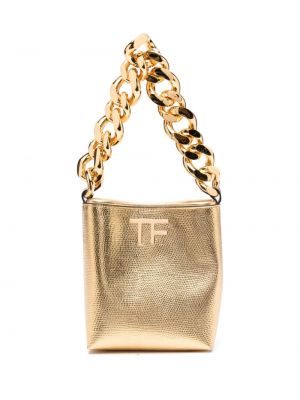 Nákupná taška Tom Ford zlatá