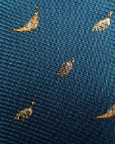 Corbata con estampado animal print Church's azul