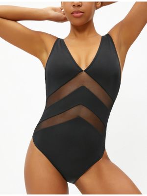 Jednodijelni kupaći kostim Koton crna