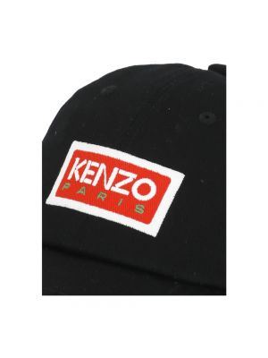 Gorra con bordado de algodón Kenzo negro
