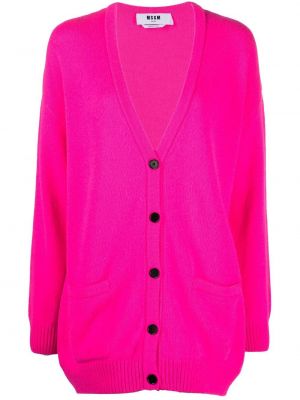 Strikkegenser med v-hals Msgm rosa