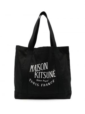 Шопинг чанта с принт Maison Kitsuné