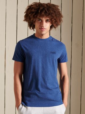 Camiseta de algodón Superdry azul