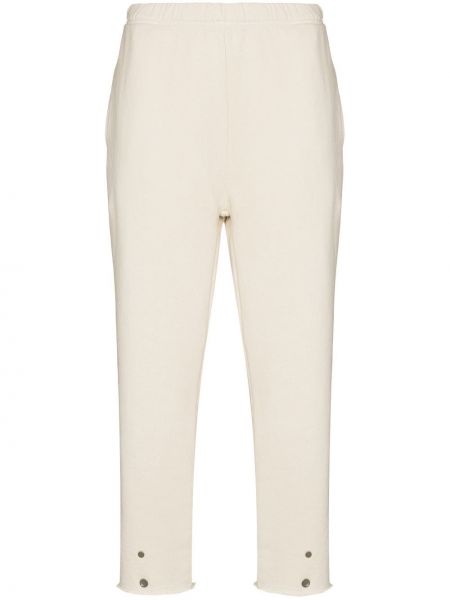 Памучни спортни панталони Les Tien бяло