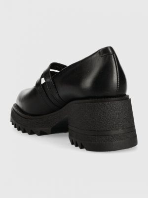Pantofi oxford din piele cu platformă Charles Footwear negru