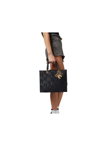 Elegante bolso shopper Elisabetta Franchi negro