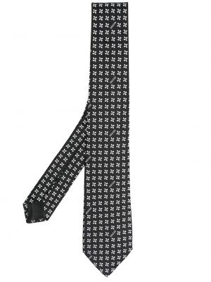 Corbata con bordado Moschino negro