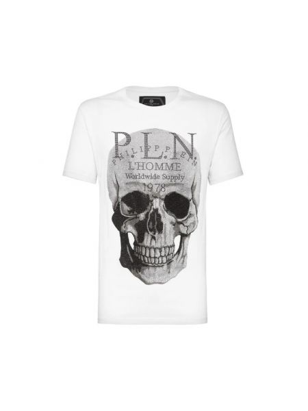 T-shirt mit kristallen Philipp Plein weiß