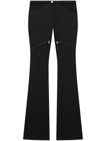 Pantaloni cu talie joasă Courreges negru