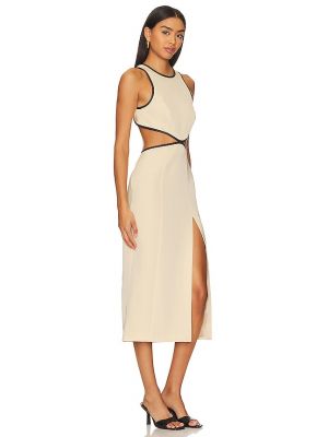 Vestido midi L'academie beige