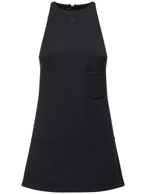 Mini šaty bez rukávů Courrèges černé