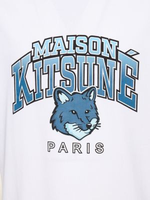 Laza szabású póló Maison Kitsuné fehér