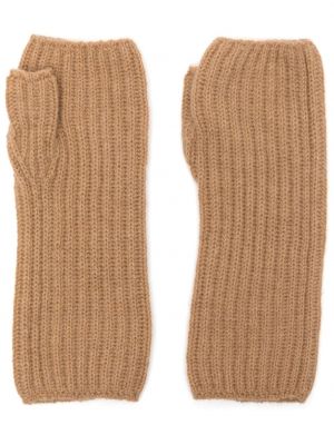 Kašmírové rukavice Johnstons Of Elgin hnědé