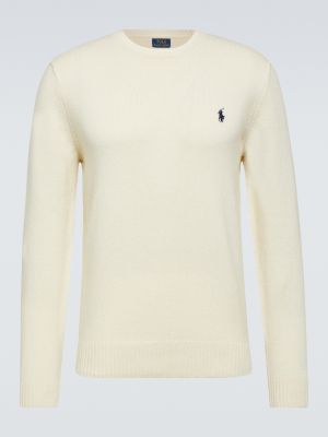 Кашемировый шерстяной свитер Polo Ralph Lauren белый