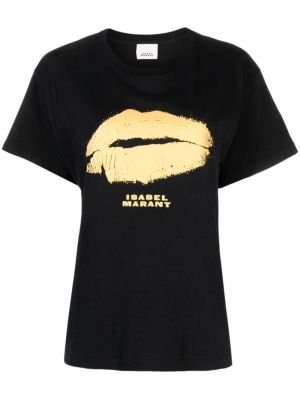 Bavlněné tričko s potiskem Isabel Marant