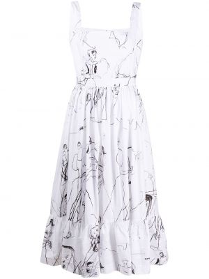 Trykt dress Alexander Mcqueen hvit