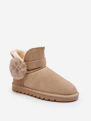 Велурени зимни обувки за сняг Kesi бежово