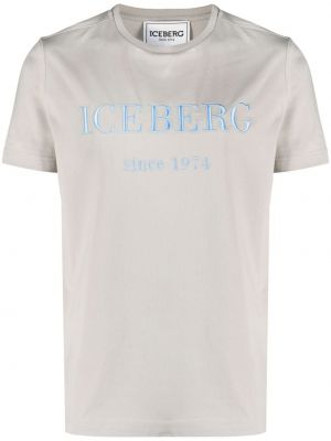 T-shirt mit stickerei aus baumwoll Iceberg
