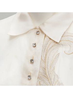 Top de seda Dior Vintage blanco
