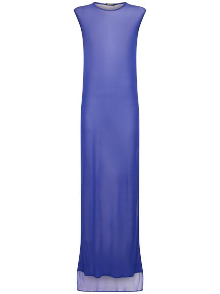 Μάξι φόρεμα από ζέρσεϋ Ann Demeulemeester μπλε