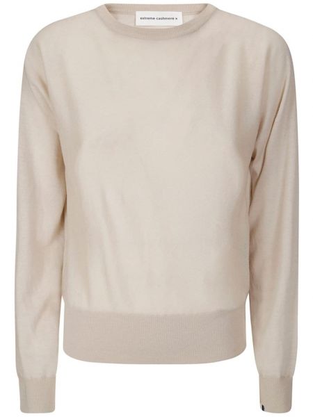 Rund hals kashmir sweatshirt med rund hals Extreme Cashmere