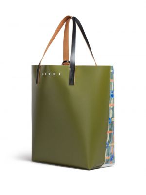 Shopper handtasche mit print Marni grün