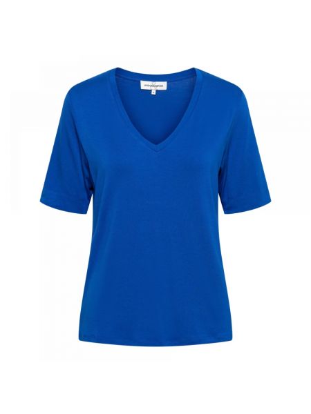 Jersey top mit v-ausschnitt &co Woman blau