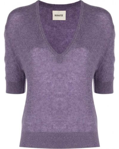 Jersey manga corta de tela jersey Khaite violeta