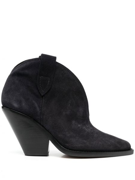 Замшевые ботинки на каблуке Isabel Marant, черные