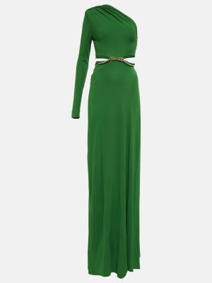 Džerzej dlouhé šaty Victoria Beckham zelená