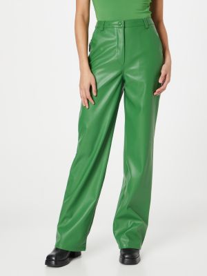 Широки панталони тип „марлен“ Misspap зелено