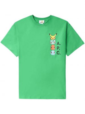 T-shirt en coton A.p.c. vert