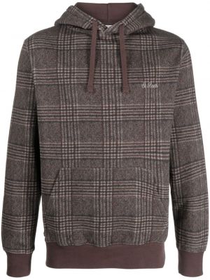 Rūtainas kapučdžemperis ar izšuvumiem Mc2 Saint Barth brūns