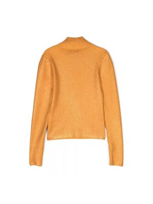Sweter z wysokim kołnierzem Diesel pomarańczowy