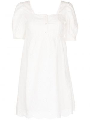 Nėriniuotas medvilninis suknele B+ab balta