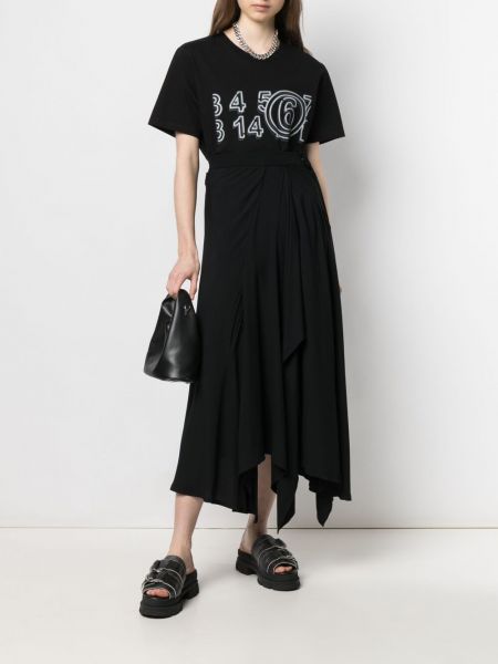 Falda de cintura alta Yohji Yamamoto negro