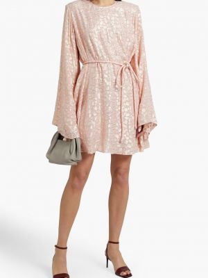 Шифоновое платье мини Stella Mccartney розовое
