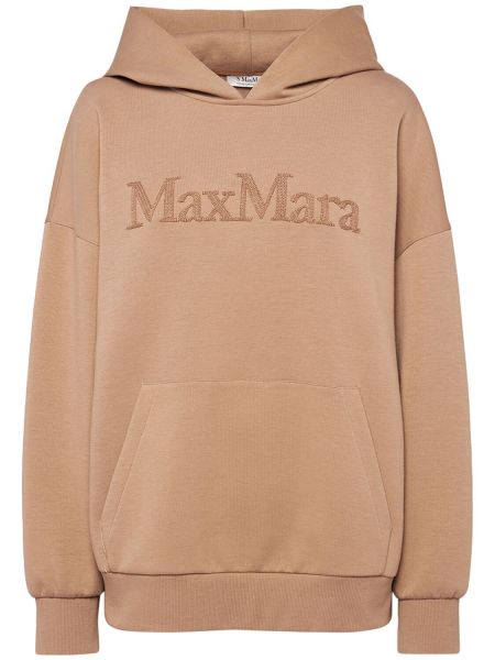 Hoodie i jersey 's Max Mara beige