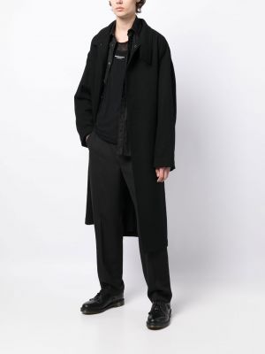 Manteau à boutons Yohji Yamamoto noir