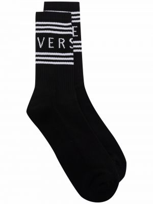 Чорапи с принт Versace черно