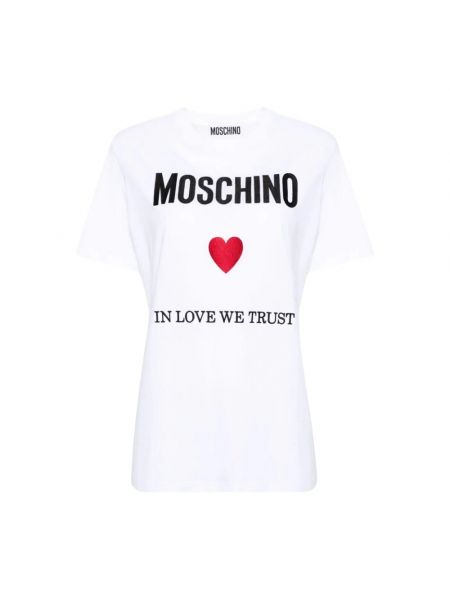 Biała koszulka Moschino