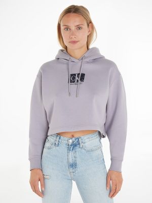 Sudadera con capucha Calvin Klein Jeans violeta